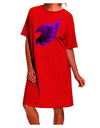 Stylish and Elegant Adult Night Shirt Dress with Dark Angel Wing Design in Black and Purple-Night Shirt-TooLoud-Red-One-Size-Fits-Most-Davson Sales