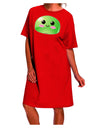 Stylish and Playful Green Adult Night Shirt Dress featuring Cute RPG Slime by TooLoud-Night Shirt-TooLoud-Red-One-Size-Davson Sales