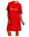Coordinated Family Christmas Attire: Reindeer-themed Adult Night Shirt Dress for Brothers by TooLoud-Night Shirt-TooLoud-Red-One-Size-Davson Sales