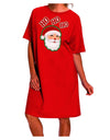 Festive Santa Claus Face Faux Applique Adult Night Shirt Dress-Night Shirt-TooLoud-Red-One-Size-Davson Sales