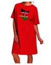 Kenyan Flag Silhouette Distressed Adult Night Shirt Dress-Night Shirt-TooLoud-Red-One-Size-Fits-Most-Davson Sales