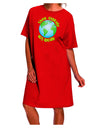 Global-inspired Adult Night Shirt Dress-Night Shirt-TooLoud-Red-One-Size-Fits-Most-Davson Sales