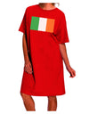 Elegant Irish Flag Night Shirt Dress - Show Your Irish Pride in Style-Night Shirt-TooLoud-Red-One-Size-Davson Sales