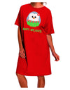 Festive Christmas Penguin Night Shirt Dress in Red and Green Dark for Adults-Night Shirt-TooLoud-Red-One-Size-Fits-Most-Davson Sales
