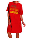 Thanksgiving Adult Night Shirt Dress - A Festive Attire for the Holiday Season-Night Shirt-TooLoud-Red-One-Size-Fits-Most-Davson Sales