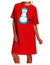 Stylish Penguin Matryoshka Nesting Doll - Festive Adult Night Shirt Dress for Christmas-Night Shirt-TooLoud-Red-One-Size-Fits-Most-Davson Sales