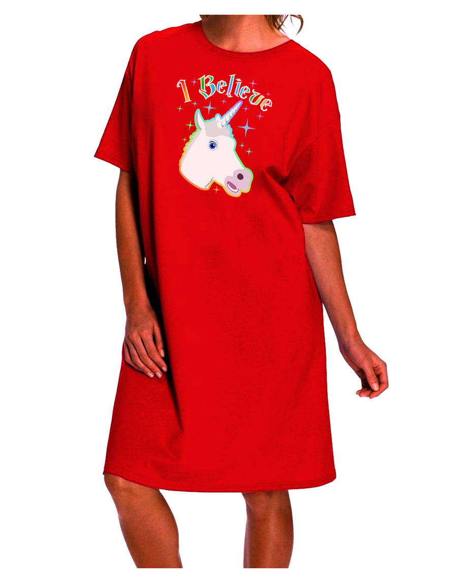 Enchanting Adult Night Shirt Dress - Embrace the Magic of Unicorns-Night Shirt-TooLoud-Red-One-Size-Davson Sales