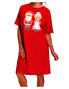 Elegant Mr and Mrs Santa Claus Couple Christmas Night Shirt Dress-Night Shirt-TooLoud-Red-One-Size-Fits-Most-Davson Sales