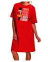 Introducing the Exquisite "More Nuts Busted" Adult Night Shirt Dress for Discerning Shoppers-Night Shirt-TooLoud-Red-One-Size-Fits-Most-Davson Sales