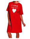 Customized Adult Night Shirt Dress with Personalized Design-Night Shirt-TooLoud-Red-One-Size-Davson Sales