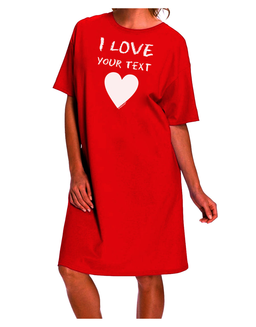 Customized Adult Night Shirt Dress with Personalized Design-Night Shirt-TooLoud-Red-One-Size-Davson Sales