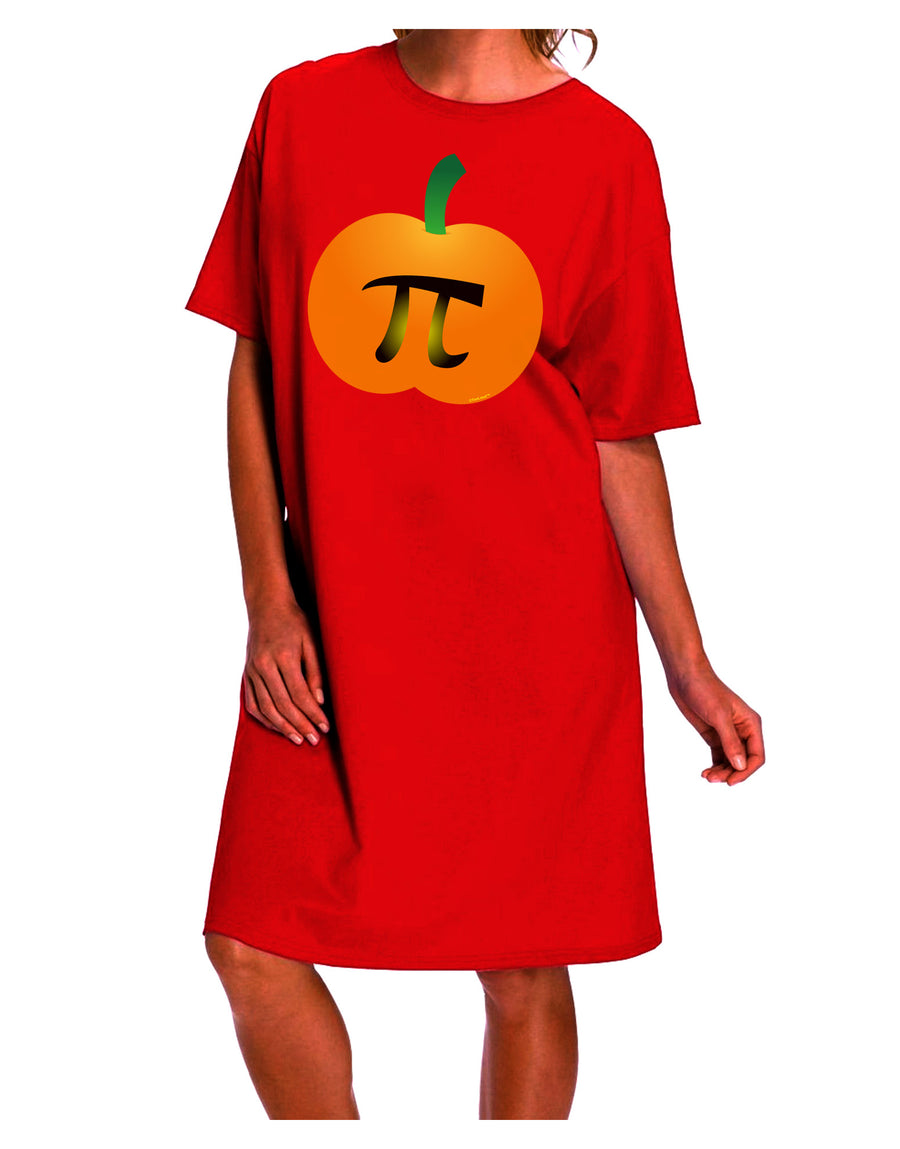 Thanksgiving Adult Night Shirt Dress - Pumpkin Pi Pumpkin Pie Collection-Night Shirt-TooLoud-Red-One-Size-Fits-Most-Davson Sales