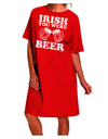 Stylish and Trendy Irish You Were Beer Adult Night Shirt Dress by TooLoud-Night Shirt-TooLoud-Red-One-Size-Davson Sales