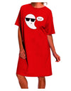 Stylish and Spooky Adult Night Shirt Dress for Halloween - Boo Ya Cool Ghost-Night Shirt-TooLoud-Red-One-Size-Fits-Most-Davson Sales