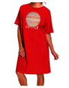 Stylish and Sophisticated Night Shirt Dress with Planet Jupiter Earth Text Design