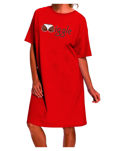 Stylish and Trendy Twerk Dark Adult Night Shirt Dress by Wiggle-Night Shirt-TooLoud-Red-One-Size-Davson Sales