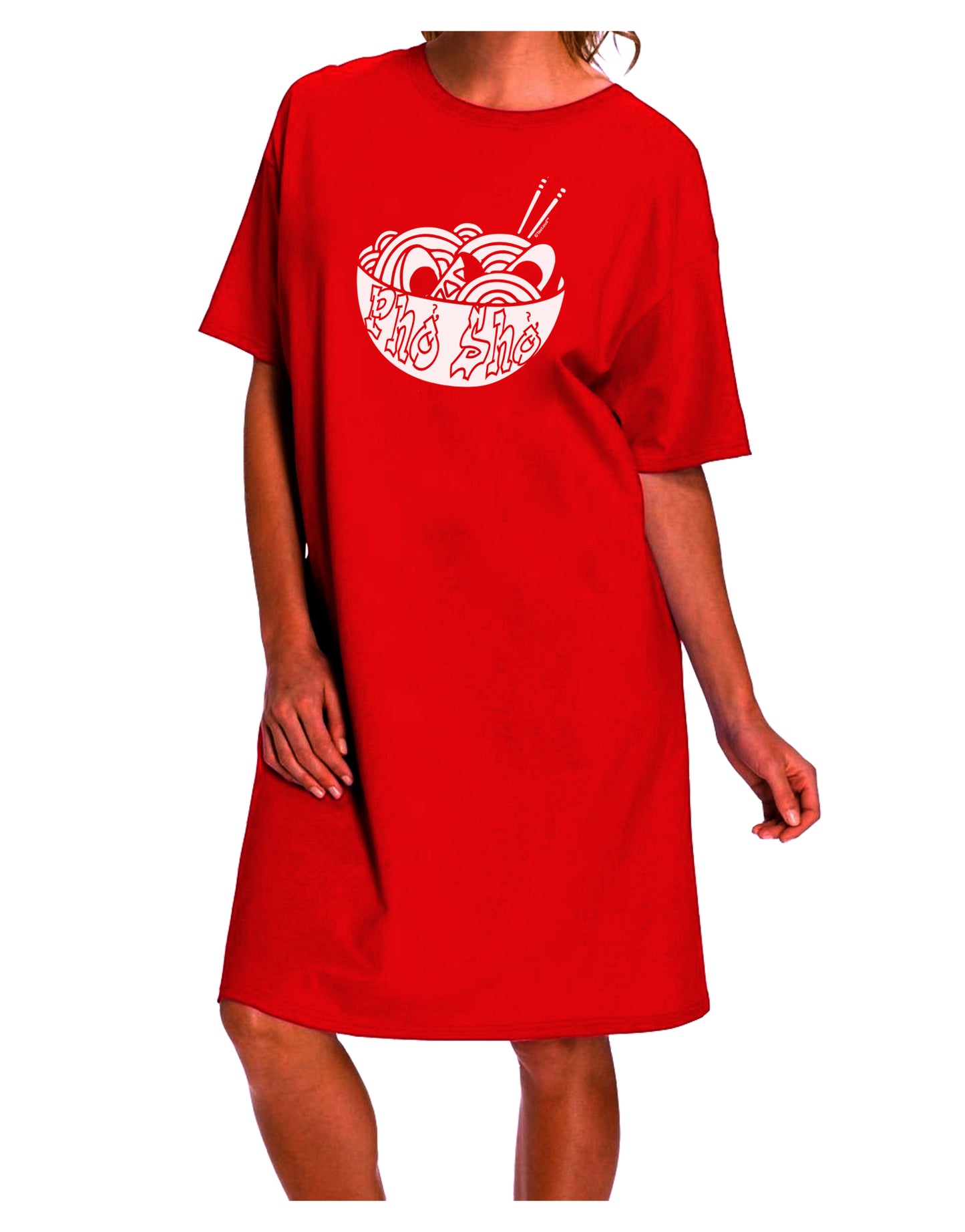 Stylish and Comfortable Adult Night Shirt Dress for Fashionable Individuals-Night Shirt-TooLoud-Red-One-Size-Fits-Most-Davson Sales