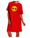 Stylish and Trendy Adult Night Shirt Dress with Sun-inspired Sunglasses-Night Shirt-TooLoud-Red-One-Size-Fits-Most-Davson Sales