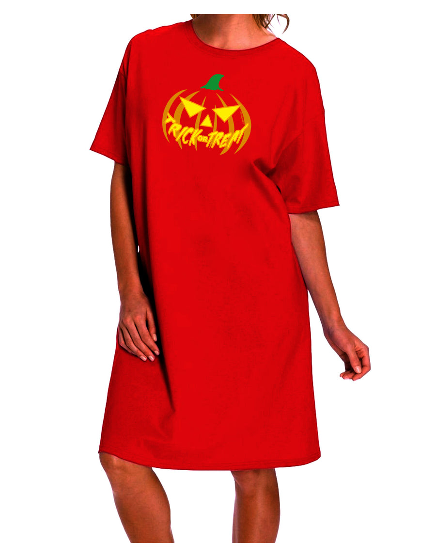 Night Shirt Dress - Jack Yellow Dark Adult Halloween Collection-Night Shirt-TooLoud-Red-One-Size-Fits-Most-Davson Sales