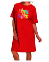 Lesbian Pride Adult Night Shirt Dress - Celebrate Love and Empowerment-Night Shirt-TooLoud-Red-One-Size-Davson Sales