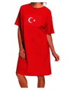 Stylish and Sophisticated Turkey Flag Adult Night Shirt Dress by TooLoud