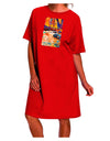 Elevate your style with the Mt Shavano Colorado Watercolor Adult Night Shirt Dress-Night Shirt-TooLoud-Red-One-Size-Fits-Most-Davson Sales