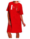 Sriracha-inspired Adult Night Shirt Dress with I Heart Design, Crafted by TooLoud-Night Shirt-TooLoud-Red-One-Size-Davson Sales