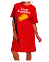 Stylish and Trendy Taco Tuesday Adult Night Shirt Dress by TooLoud-Night Shirt-TooLoud-Red-One-Size-Davson Sales