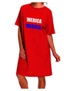 American-themed Red and Blue Adult Night Shirt Dress-Night Shirt-TooLoud-Red-One-Size-Fits-Most-Davson Sales