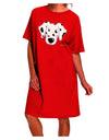 Stylish and Charming Dalmatian Dog Adult Night Shirt Dress by TooLoud-Night Shirt-TooLoud-Red-One-Size-Davson Sales