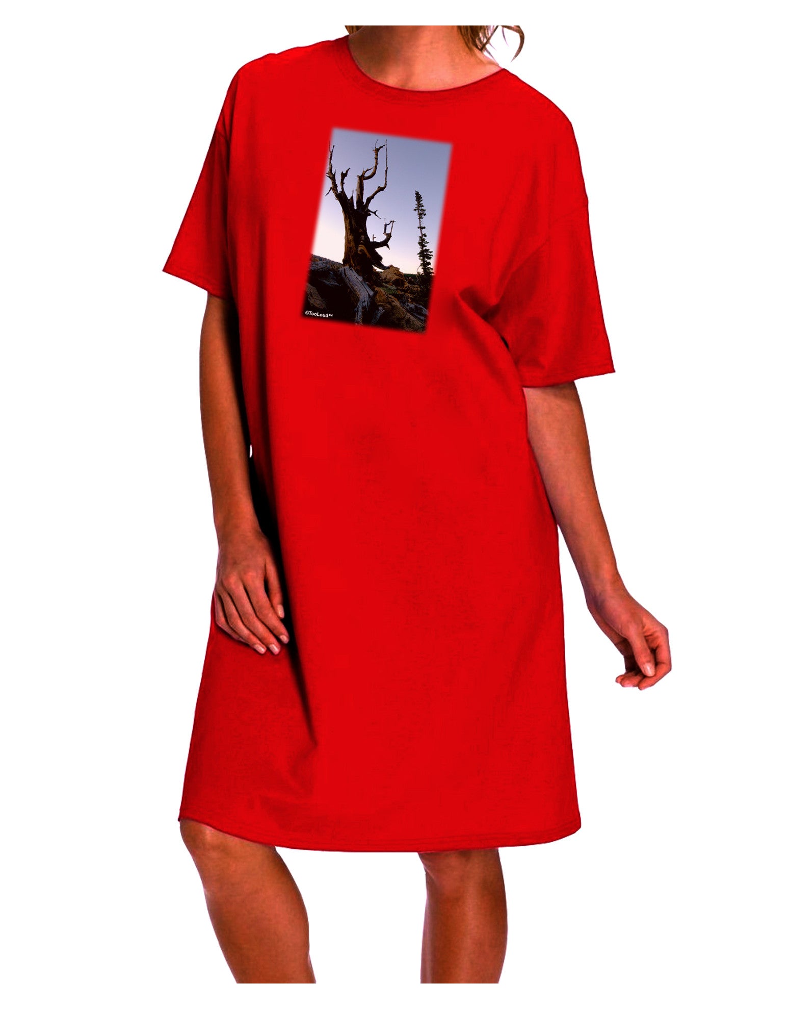 Stunning Nocturnal Dress: Embrace the Majestic Beauty of Colorado's Mountain Scenery-Night Shirt-TooLoud-Red-One-Size-Fits-Most-Davson Sales