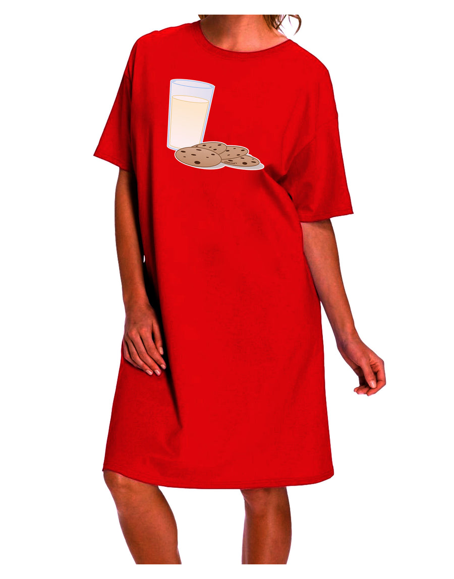 Stylish and Comfortable Adult Night Shirt Dress by Milk and Cookies Design-Night Shirt-TooLoud-Red-One-Size-Davson Sales