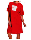 Arkansas - United States Silhouette Adult Night Shirt Dress by TooLoud-Night Shirt-TooLoud-Red-One-Size-Davson Sales