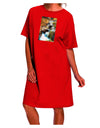 Rockies Waterfall Dark Night Shirt Dress for Adults-Night Shirt-TooLoud-Red-One-Size-Fits-Most-Davson Sales