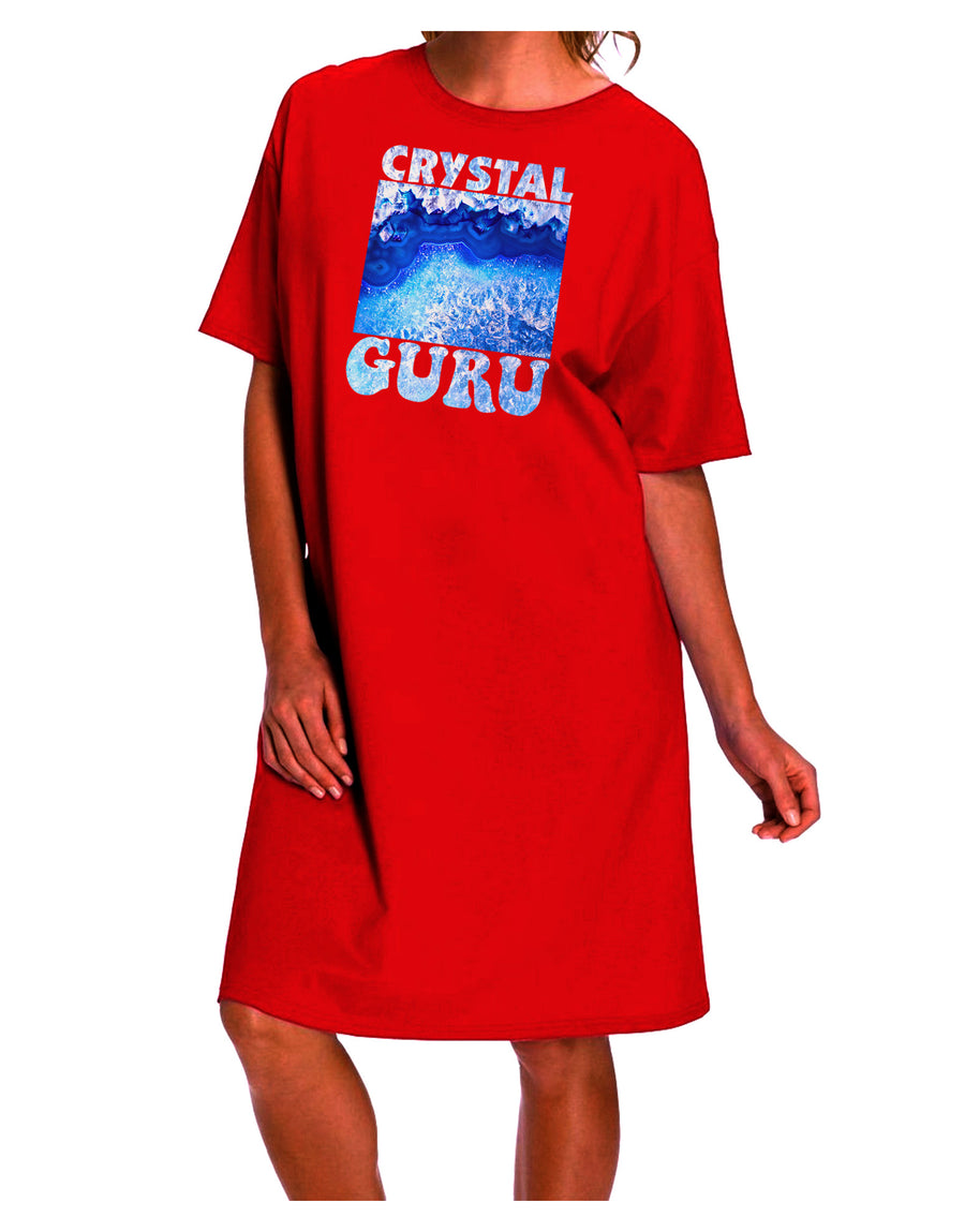 Elegant and Sophisticated Crystal Guru Dark Night Shirt Dress for Adults-Night Shirt-TooLoud-Red-One-Size-Fits-Most-Davson Sales