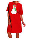 Elegant Snowman Matryoshka Nesting Doll - Festive Adult Night Shirt Dress for Christmas-Night Shirt-TooLoud-Red-One-Size-Fits-Most-Davson Sales