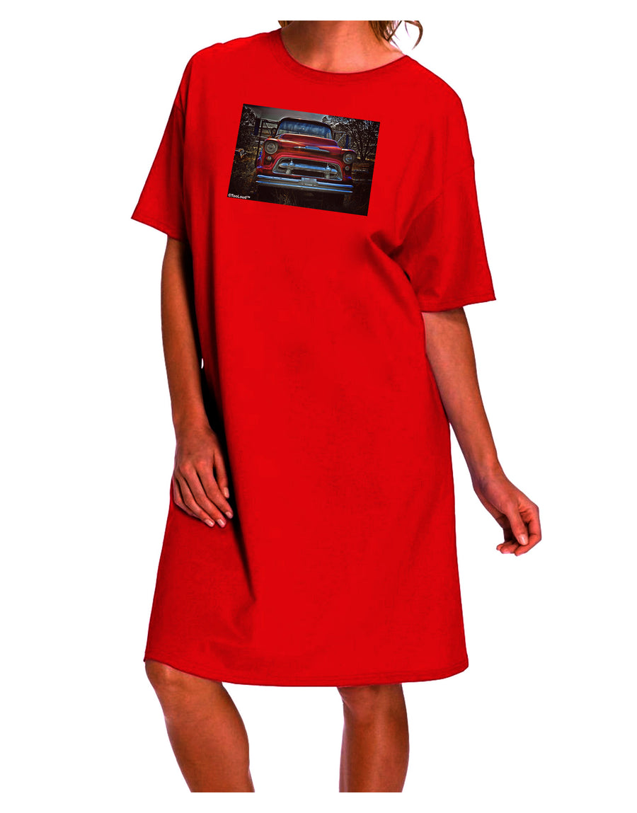 Stylish and Timeless: Vintage Truck Adult Night Shirt Dress by TooLoud-Night Shirt-TooLoud-Red-One-Size-Fits-Most-Davson Sales