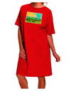 Elevate Your Style with the Mountain Sunset Watercolor Adult Night Shirt Dress-Night Shirt-TooLoud-Red-One-Size-Fits-Most-Davson Sales