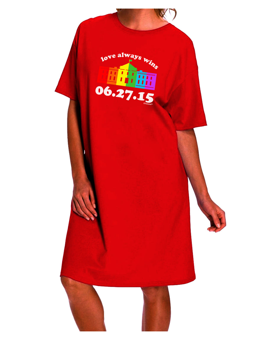 Celebrate Love's Triumph with Date - Marriage Equality Adult Night Shirt Dress-Night Shirt-TooLoud-Red-One-Size-Fits-Most-Davson Sales