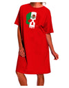 Mexican Skull Flag Adult Night Shirt Dress-Night Shirt-TooLoud-Red-One-Size-Davson Sales