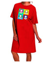 Pop Art Clown Face Adult Night Shirt Dress-Night Shirt-TooLoud-Red-One-Size-Fits-Most-Davson Sales