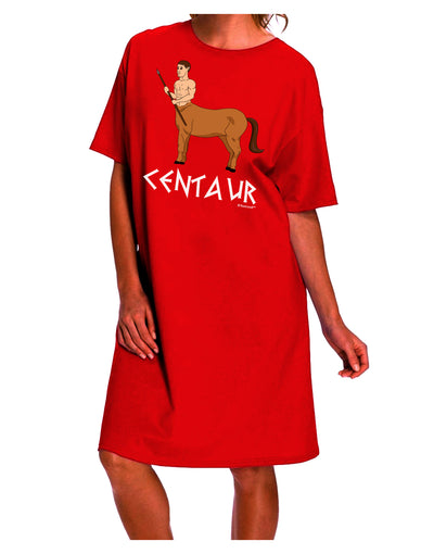 Stylish and Sophisticated Greek Mythology Centaur Design - Color - Text Adult Night Shirt Dress by TooLoud-Night Shirt-TooLoud-Red-One-Size-Davson Sales