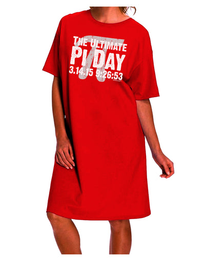 The Exquisite Pi Day Text Adult Night Shirt Dress by TooLoud-Night Shirt-TooLoud-Red-One-Size-Davson Sales