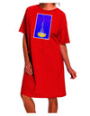 Stylish and Elegant Solo Jellyfish Watercolor Adult Night Shirt Dress for Fashion Enthusiasts-Night Shirt-TooLoud-Red-One-Size-Fits-Most-Davson Sales