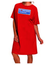 Retro Adult Night Shirt Dress - A Stylish Choice for Nerd Enthusiasts-Night Shirt-TooLoud-Red-One-Size-Davson Sales