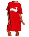 Stylish and Sophisticated Seattle Skyline Night Shirt Dress with Space Needle Design by TooLoud-Night Shirt-TooLoud-Red-One-Size-Davson Sales