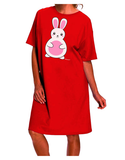 Elegant Easter Bunny - Stylish Pink Adult Night Shirt Dress by TooLoud-Night Shirt-TooLoud-Red-One-Size-Davson Sales