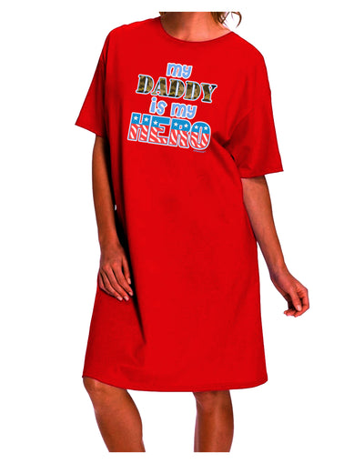 Armed Forces Blue Adult Night Shirt Dress: A Tribute to Our Heroes-Night Shirt-TooLoud-Red-One-Size-Davson Sales