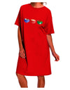 Festive Holiday Beverage Collection - Christmas-themed Adult Night Shirt Dress-Night Shirt-TooLoud-Red-One-Size-Fits-Most-Davson Sales