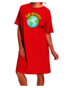 Sustainable Style: Planet Earth Adult Night Shirt Dress-Night Shirt-TooLoud-Red-One-Size-Fits-Most-Davson Sales